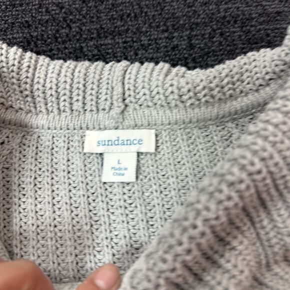 Sundance Cowl Neck Sweater Embroidered Womens Large L Floral Gray - Picture 4 of 7